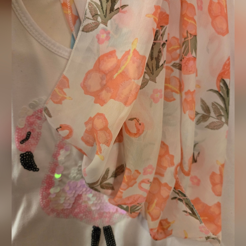 Girl's Flamingo Set W/ Scarf - Picture 10 of 10